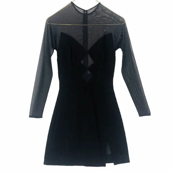 lillie long sleeve mini dress black Lillie Long Sleeve Mini Dress White main image 1